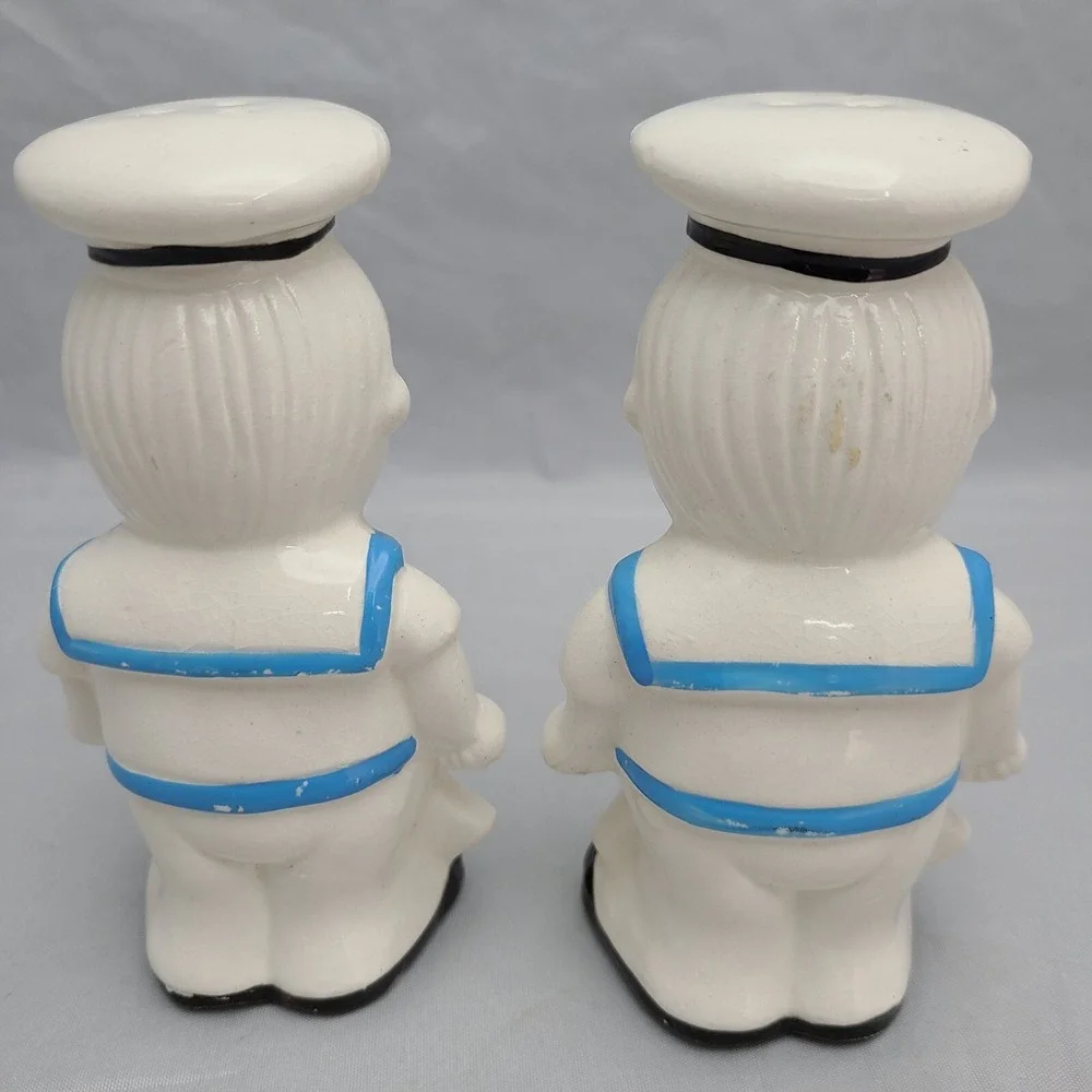 Vintage Sailors Signal Flags‎ Semaphore Salt and Pepper Shakers Japan